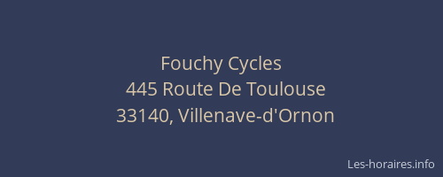 Fouchy Cycles