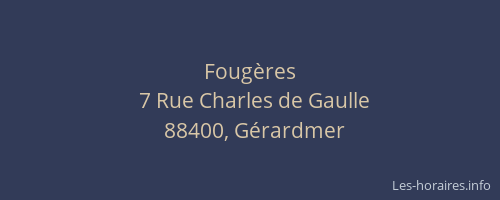 Foug&egrave;res