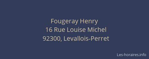 Fougeray Henry