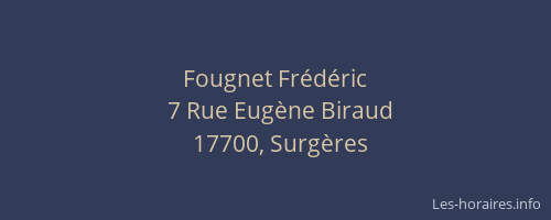 Fougnet Fr&eacute;d&eacute;ric