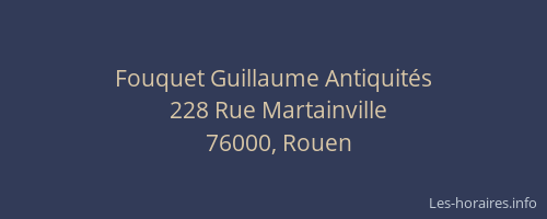 Fouquet Guillaume Antiquités