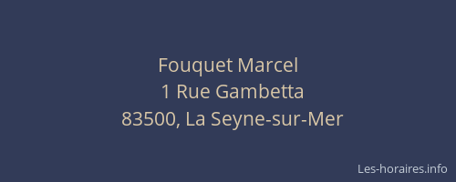 Fouquet Marcel