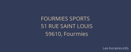 FOURMIES SPORTS