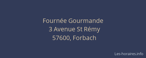 Fourn&eacute;e Gourmande