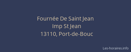 Fournée De Saint Jean