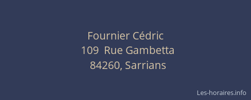 Fournier C&eacute;dric