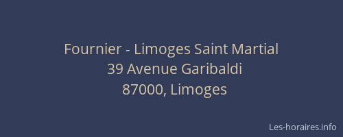 Fournier - Limoges Saint Martial