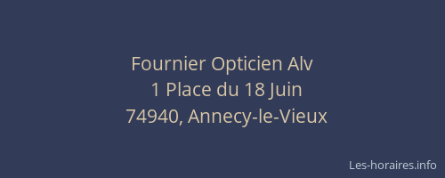 Fournier Opticien Alv