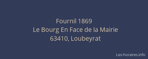Fournil 1869