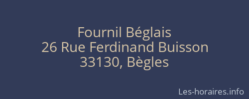 Fournil Béglais