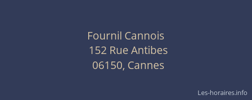 Fournil Cannois