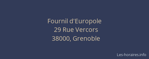 Fournil d'Europole