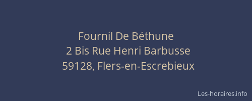 Fournil De Béthune