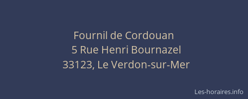 Fournil de Cordouan