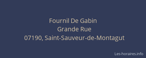 Fournil De Gabin