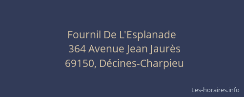 Fournil De L'Esplanade