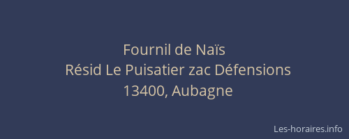 Fournil de Naïs