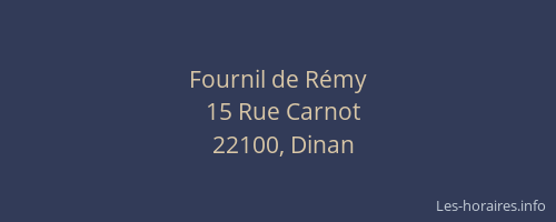 Fournil de Rémy