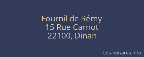 Fournil de Rémy