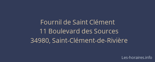 Fournil de Saint Clément