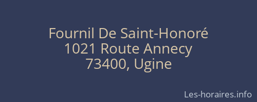 Fournil De Saint-Honoré