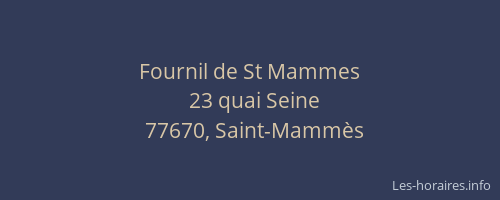 Fournil de St Mammes
