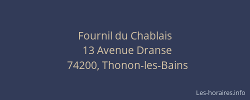 Fournil du Chablais