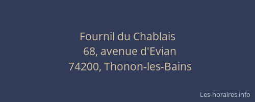 Fournil du Chablais