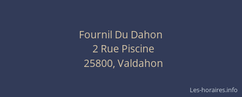 Fournil Du Dahon