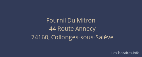 Fournil Du Mitron