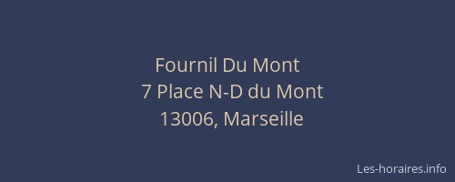 Fournil Du Mont