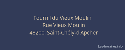 Fournil du Vieux Moulin