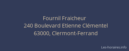 Fournil Fraicheur