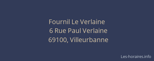 Fournil Le Verlaine