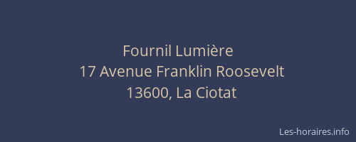 Fournil Lumière