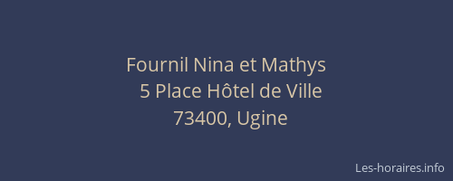 Fournil Nina et Mathys