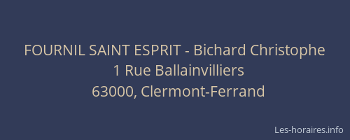 FOURNIL SAINT ESPRIT - Bichard Christophe