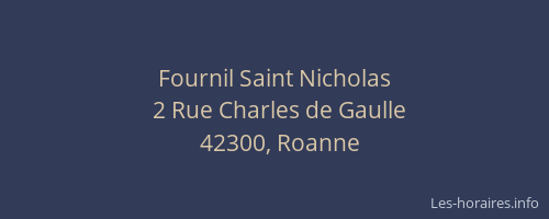 Fournil Saint Nicholas