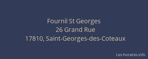 Fournil St Georges
