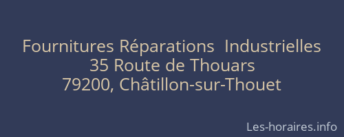 Fournitures Réparations  Industrielles