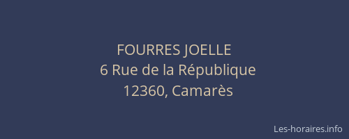 FOURRES JOELLE