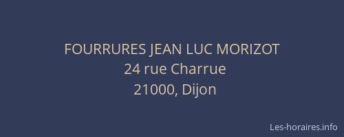 FOURRURES JEAN LUC MORIZOT