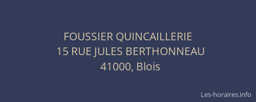 FOUSSIER QUINCAILLERIE