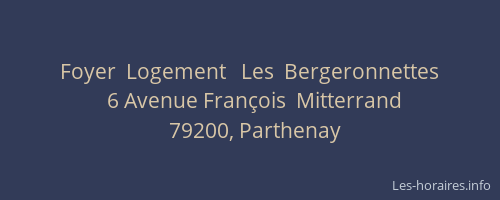 Foyer  Logement   Les  Bergeronnettes