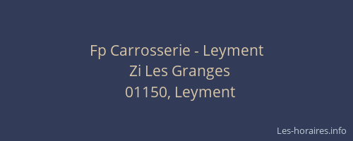 Fp Carrosserie - Leyment