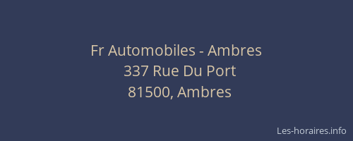 Fr Automobiles - Ambres
