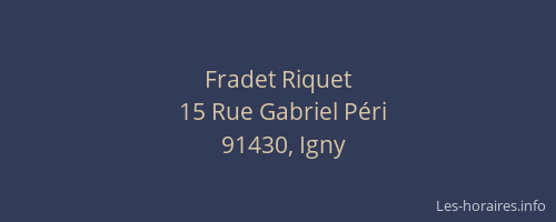 Fradet Riquet