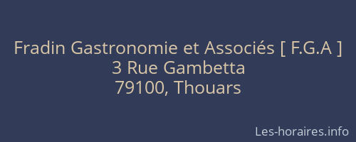 Fradin Gastronomie et Associés [ F.G.A ]