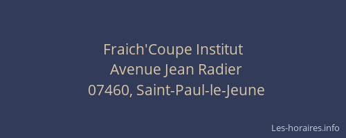 Fraich'Coupe Institut