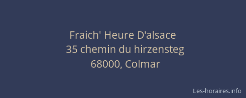 Fraich' Heure D'alsace